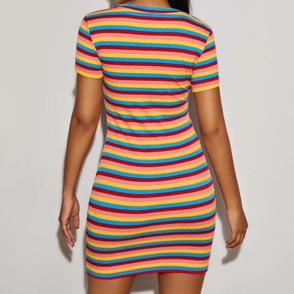 ๐ญRainbow striped  dress๐ญ - Picture 4 of 8